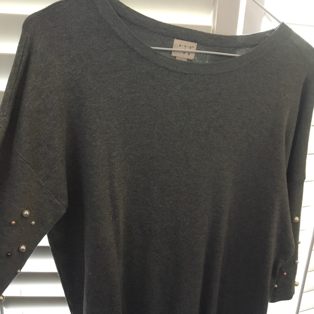 Light grey sweater blouse